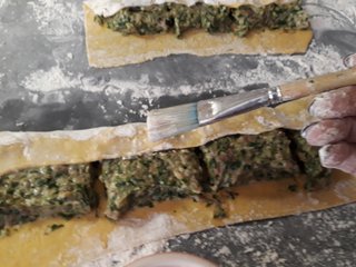 Fülle und zusammenfalten